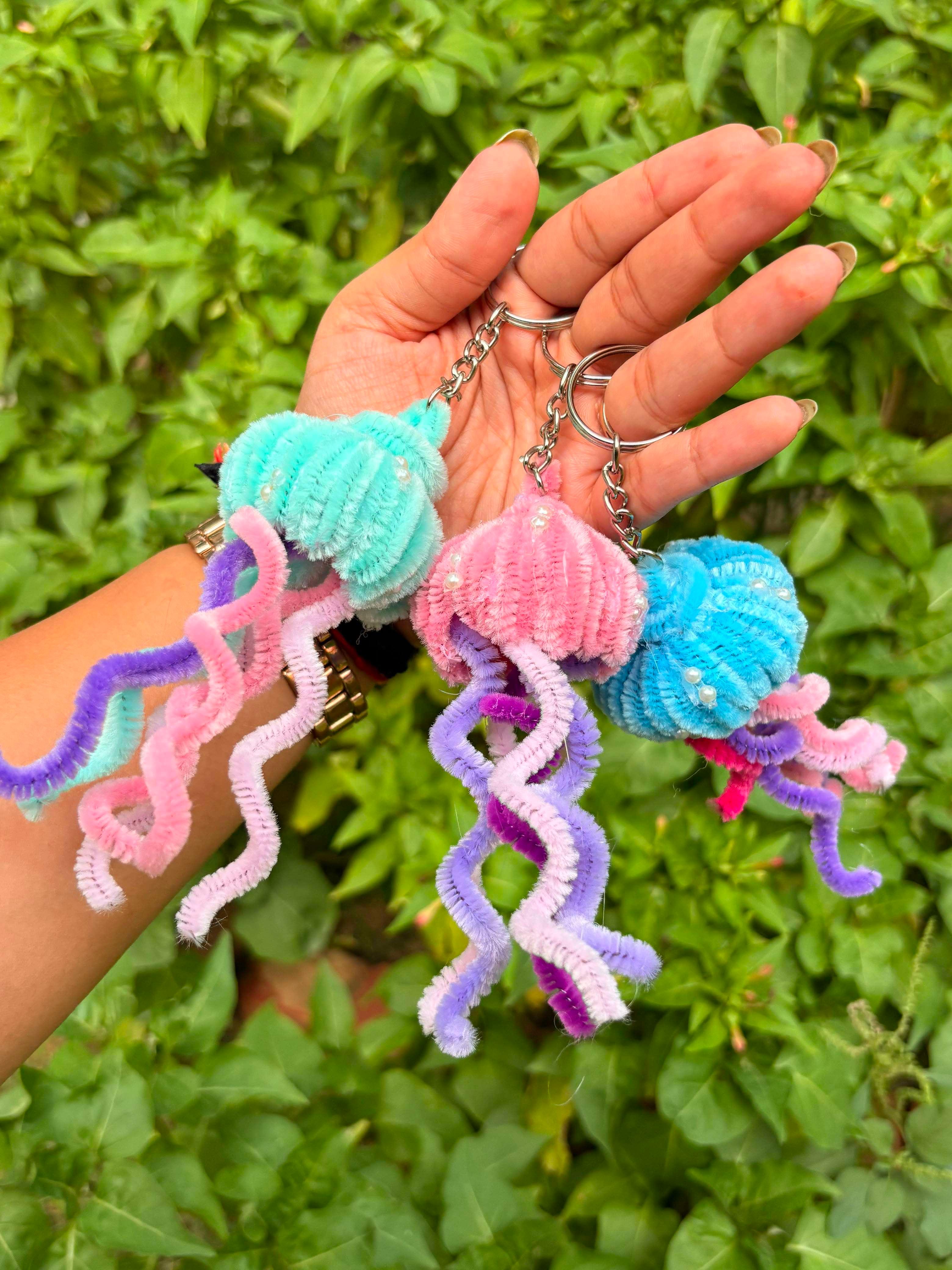 Jellyfish keychain