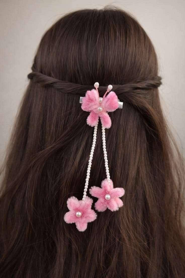 Bow and flower clip